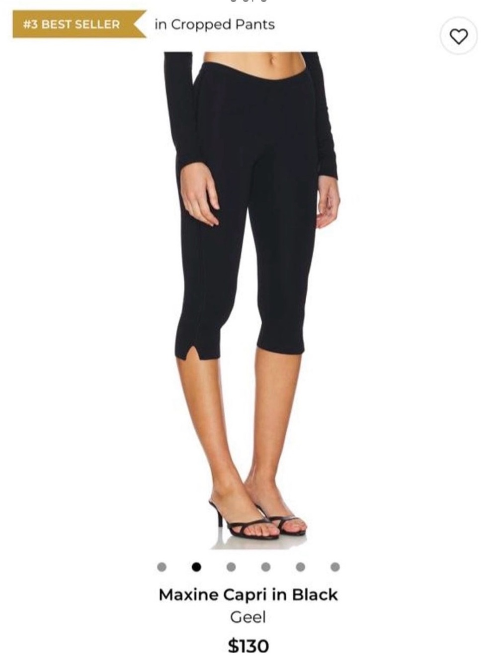 Black Cropped Capris with Side Notch